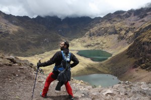 Andean lake view Andean lake view
