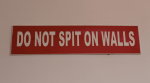 No spitting