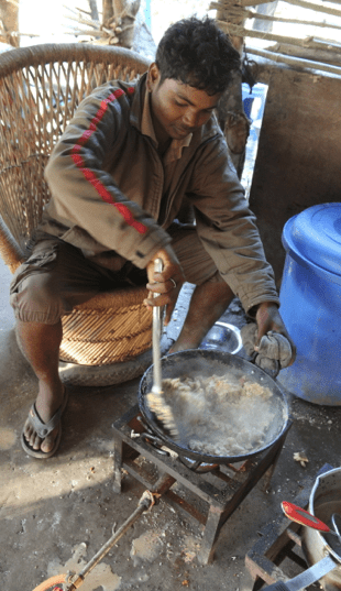 Scrambling eggs, India