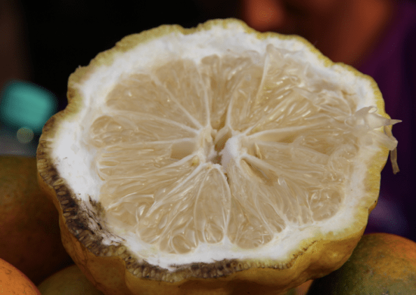 Cut pomelo