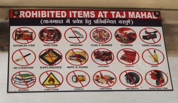 Taj Mahal no-nos