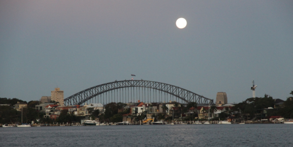 moonrise, Sydney Harbour Bridge