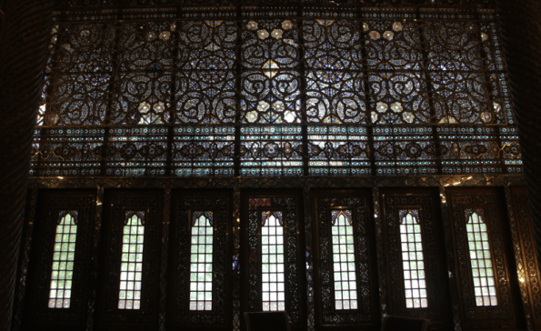 Golestan Palace, wind breaker stained glass
