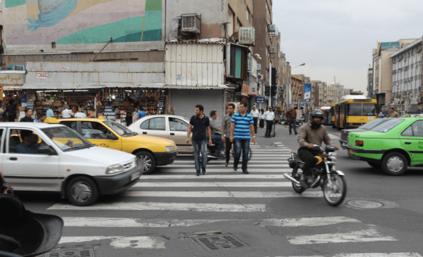 Zebra crossing in Iran