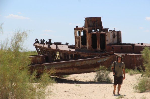 Aral Sea, two boats