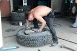 Work on tyre