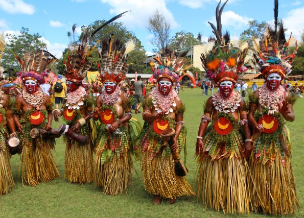 Goroka Show, grass skirts, 2014