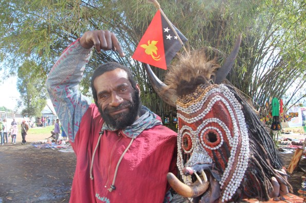 Goroka Show mask seller