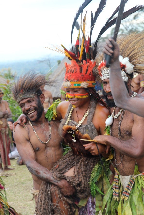 Bride carried to groom