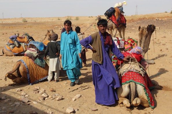 camels and guides, That Desert