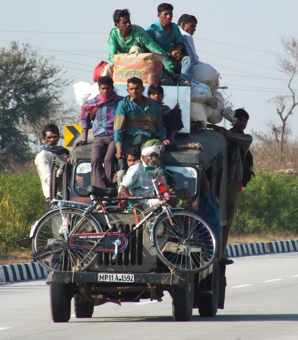 Overloaded truck, India