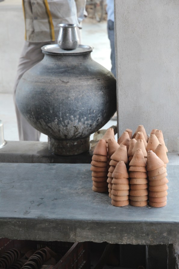 water jug and pottery cups