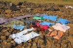 laundry on rocks