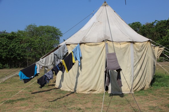laundry on tent
