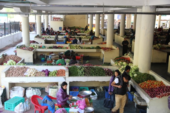 birdseye of Bhutan market