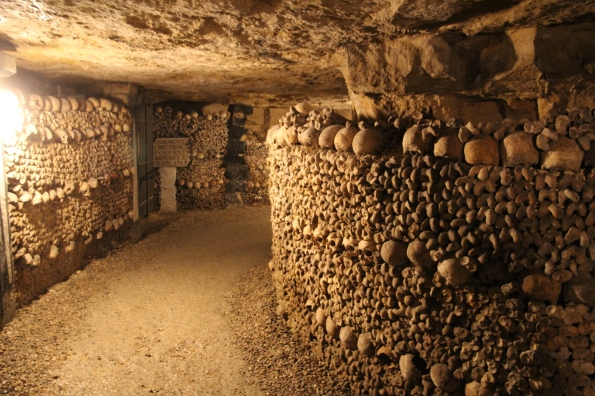 Through the Paris catacombs