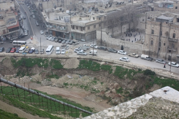 Looking down from the Aleppo citadel