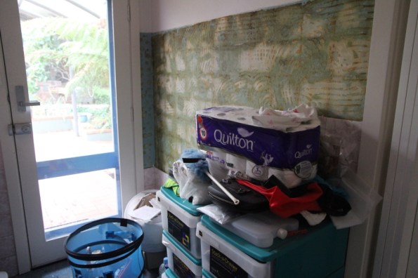 laundry tiles fell off