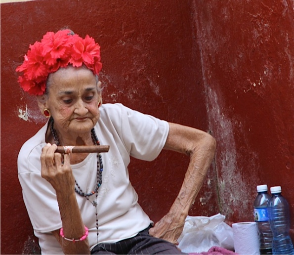 cigar smoker in Cuba