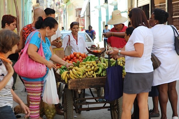 fruit stall in Cuba