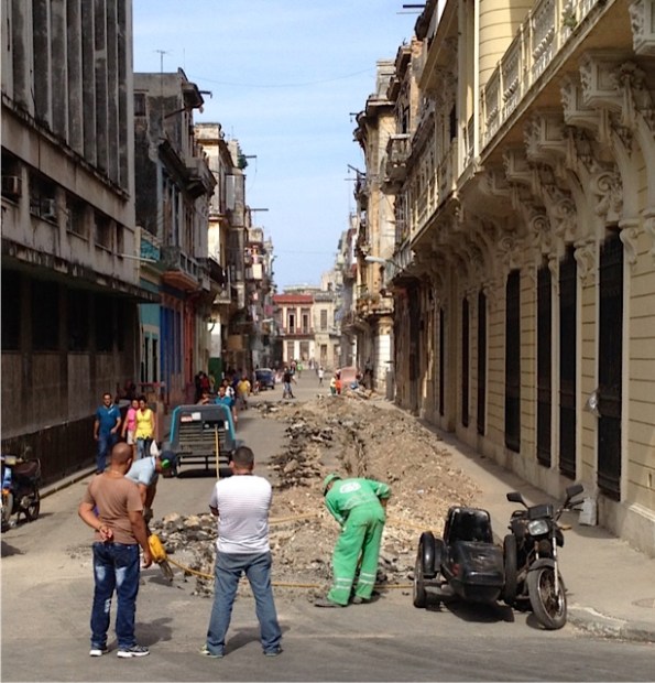Jackhammering in Cuba