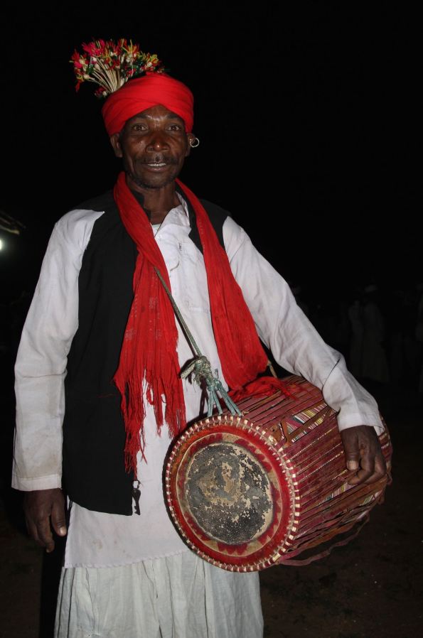 A Baiga drummer
