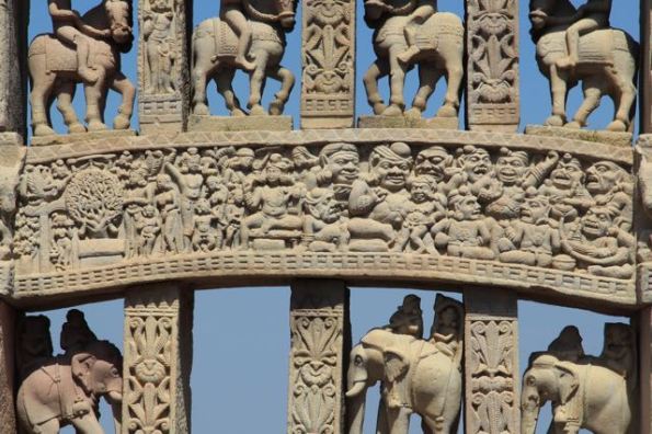 detail, Main gate, Stupa 1, Sanchi