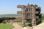 stupa gate with monastery&nbsp;sanchi