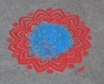 Red blue rangoli