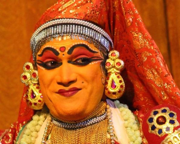 Kathakali dancer looking smug