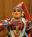 Kathakali dancer—upset