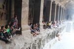 School group at Kailasha Temple, Ellora&nbsp;Caves