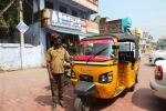 Pink and orange auto&nbsp;rickshaw
