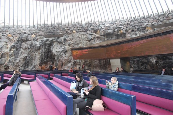 Rock Church, Helsinki, pews with gallery
