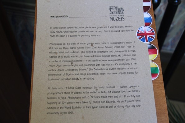 Kuldīga Museum, info sheets, Latvia