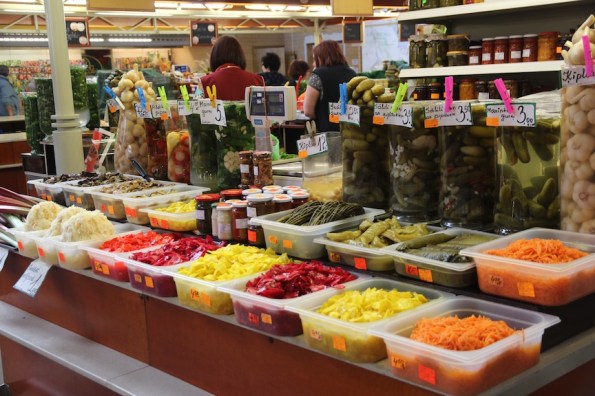 Riga market, pickled goods