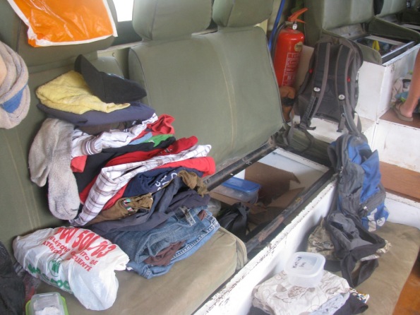 Storage seat of African truck