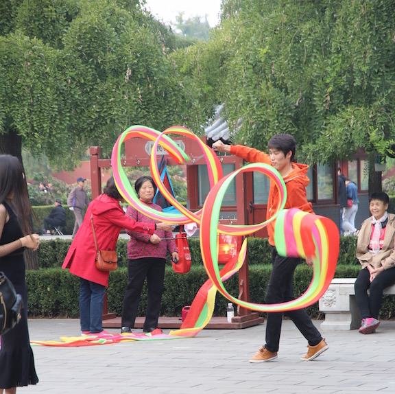 Twirling ribbons, China
