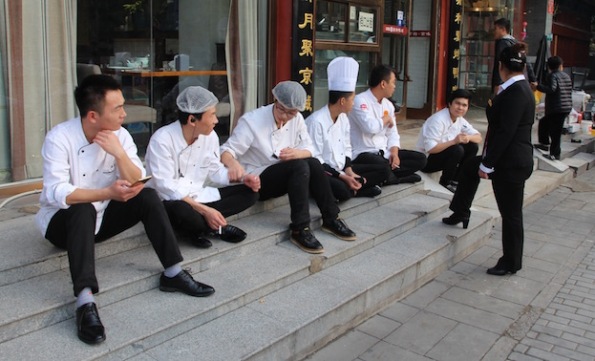 Chefs on a break in China