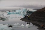 on the shore at Jökulsárlón&nbsp;lagoon