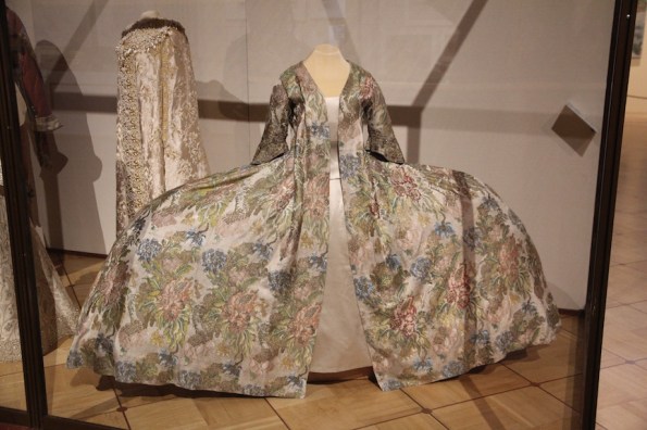 Dress with a watteau pleat