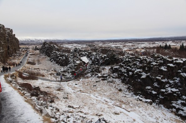 Tourist walk, Þingvellir National Park, Iceland