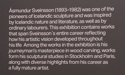Plaque about Ásmundur Sveinsson