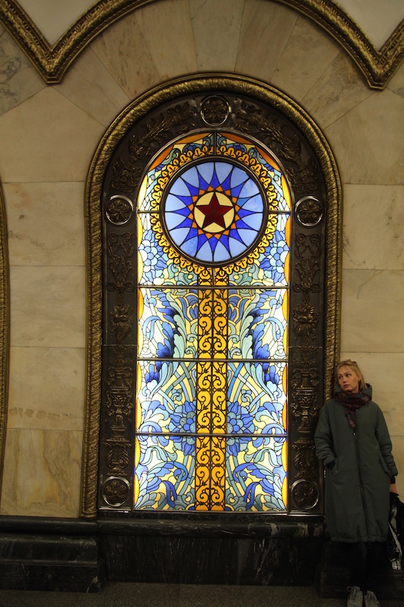Mosaic at Novoslobodskaya station, Moscow