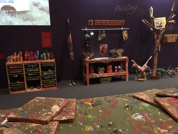 Aboriginal art studio re-creation