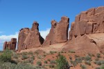 A wall of Entrada Sandstone, Park Avenue, Arches National&nbsp;Park