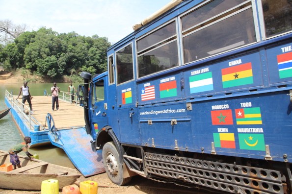 Truck boarding ferry