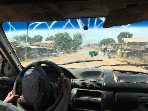 Broken windscreen, Africa