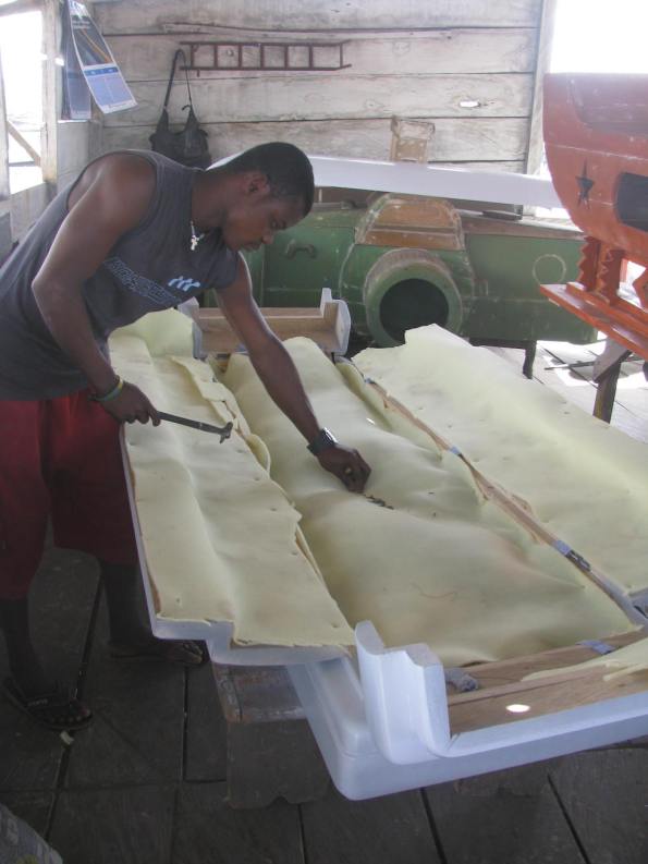 Foam added to coffin