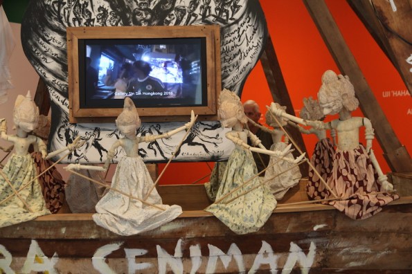 Detail of Art as purifying dialogue by Tisna Sanjaya